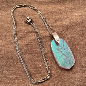 Kendra Scott Inez Long Pendant Necklace In Rhodium